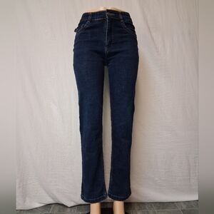 Zara Man Women's Straight Leg Jeans in Deep Blue Size 40